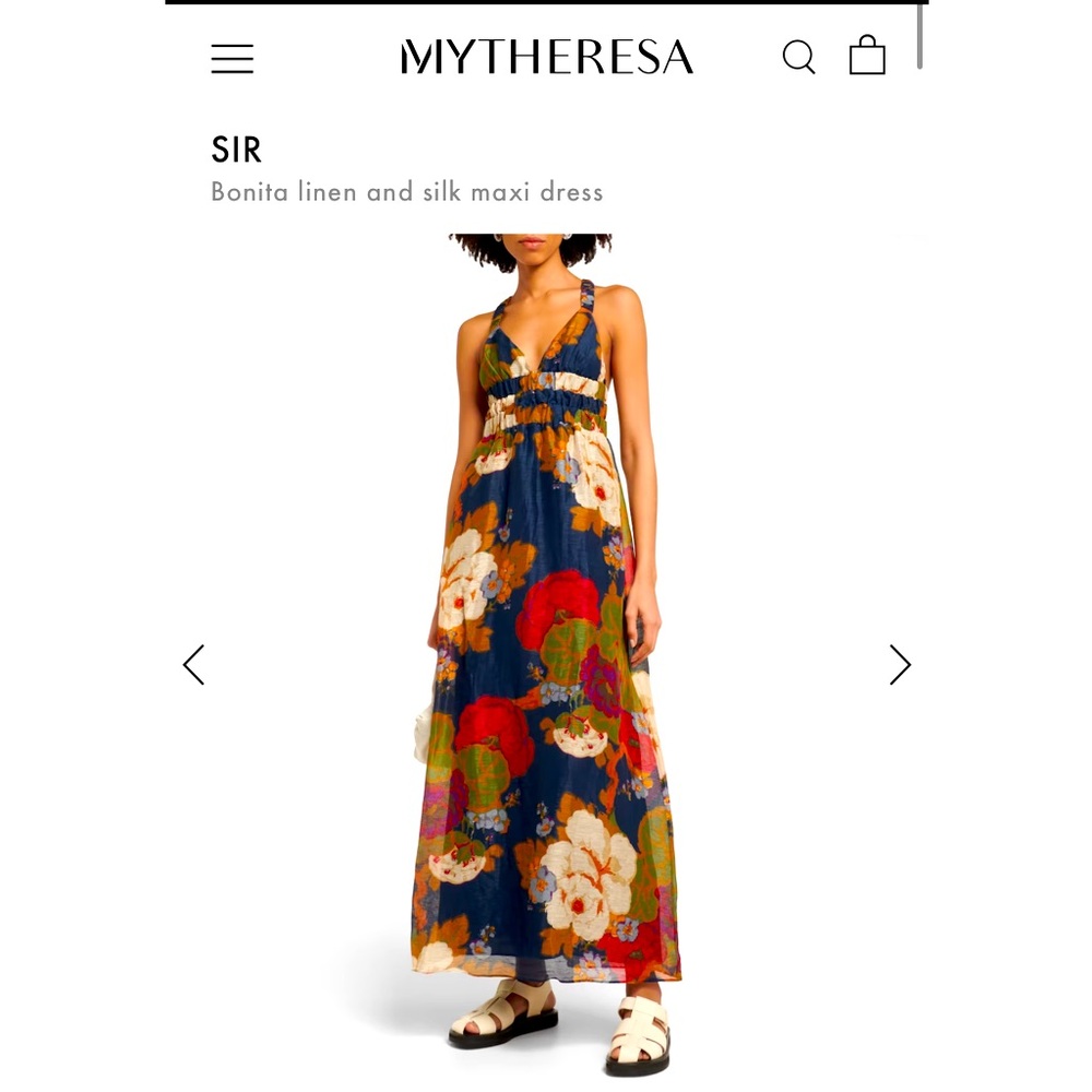 SIR Bonita linen and silk maxi dress